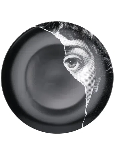 Fornasetti Lina Cavalieri-print Wall Plate In Black