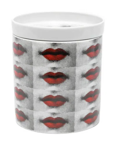 Fornasetti Lips-print Scented Candle (1020 Gr) In Red