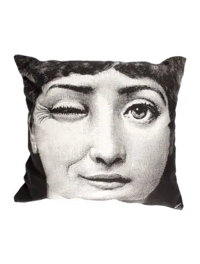 Pre-owned Fornasetti Luciano Marcato Muse Throw Pillow In Multi