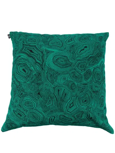 Fornasetti Malachite-print Outdoor Cushion (60cm) In Black