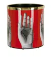Fornasetti Mani Paper Basket In Red