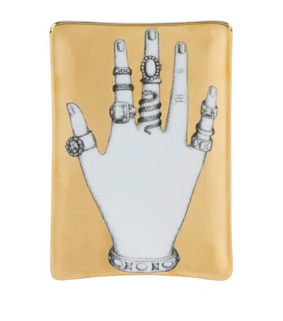 Fornasetti Mano Con Anelli Ashtray In White