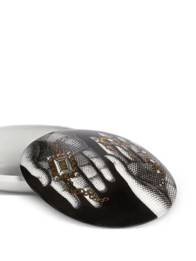 Fornasetti Mano Con Gioielli Box (10.5cm) In Black