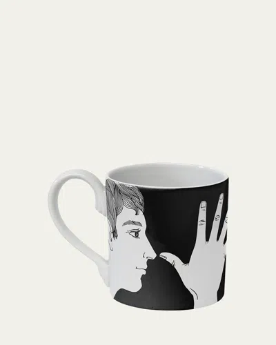 Fornasetti Marameo Mug, 12 Oz. In Blackwhite