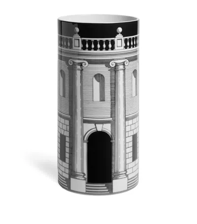 Fornasetti Medium Porcelain Casa Con Colonne Vase