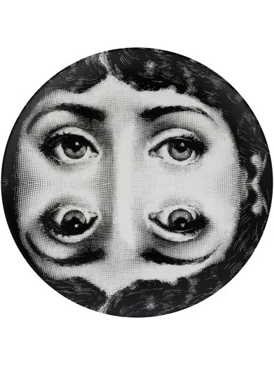 Fornasetti Mirror Cameo Plate In White