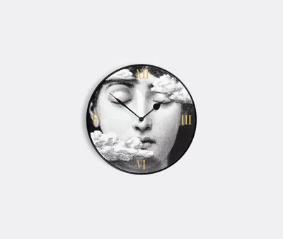 Fornasetti Mirrors And Clocks Black/gold/white Uni In Gray