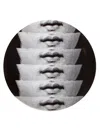 Fornasetti Mouth Print Plate In Black