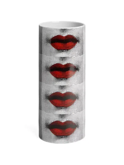 Fornasetti Mouth-illustration Vase In Multi