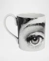 Fornasetti Mug Occhi Eye In Black/white