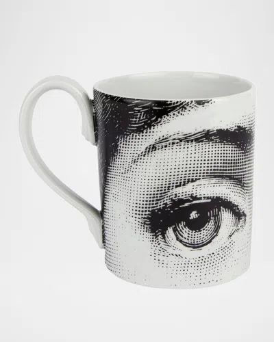 Fornasetti Mug Occhi Eye In Black/white