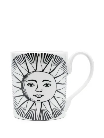 Fornasetti Mug Sole In White