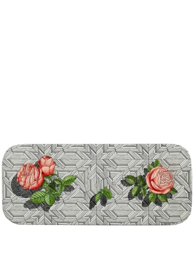 Fornasetti Tray Musciarabia Con Rose In Multicolour