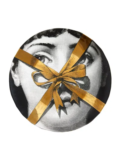 Fornasetti Wall Plate Tema E Variazioni N.171 In White/black/gold