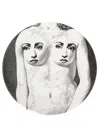 Fornasetti Nude Faces Plate In Black