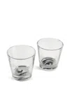 Fornasetti Occhio E Bocca Glasses Set In Neutrals