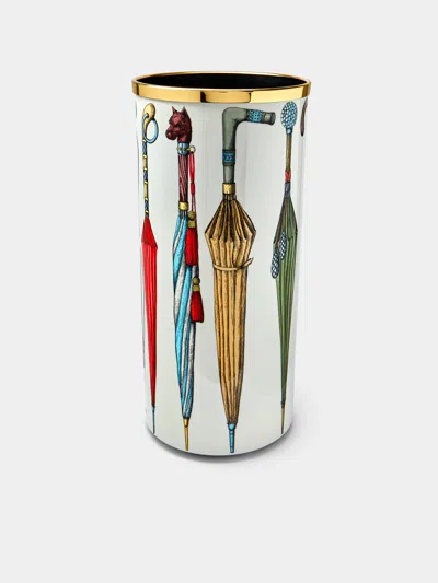 Fornasetti Ombrelli E Bastoni Porcelain Umbrella Stand In Multi
