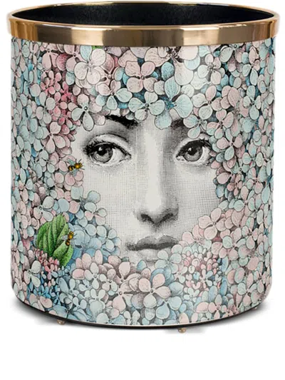 Fornasetti Ortensia-print Vase In Blue