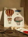 Fornasetti Palloni Hand-painted Porcelain Square Tray In Multi