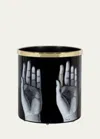 Fornasetti Paper Basket Mani Hands In Black/white