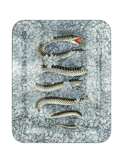 Fornasetti Peccato Originale Printed Tray In Animal Print