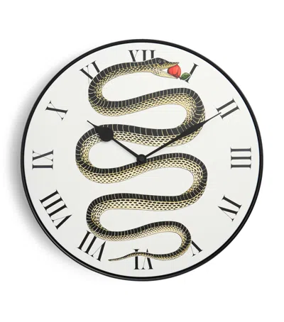 Fornasetti Peccato Originale Wall Clock In White