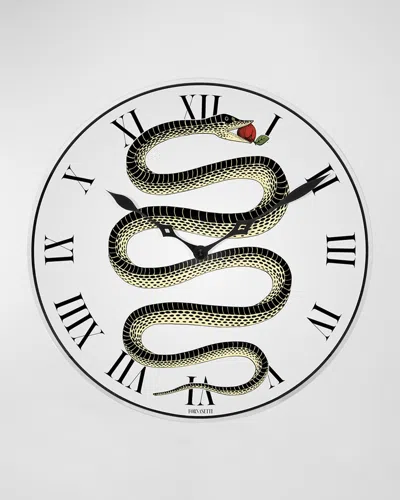 Fornasetti Peccato Originale Wall Clock In Blackwhite