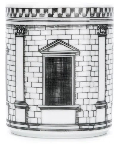 Fornasetti Pencil Holder Architettuta In White