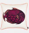 Fornasetti Pesce Balestra Printed Silk Cushion In Neutral