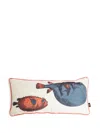 Fornasetti Pesci Cushion (50cm X 25cm) In White