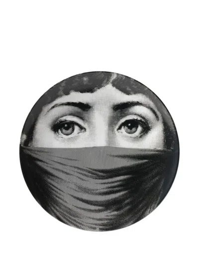 Fornasetti Photograph-print Plate In Black