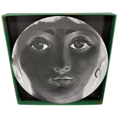 Pre-owned Fornasetti Piero  Tema E Variazioni Porcelain Black And White Large Dish Charger