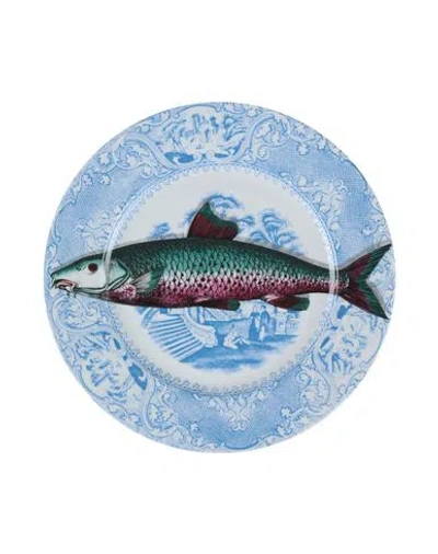 Fornasetti Piscibus N°3 Decorative Plate Azure Size - Porcelain In Blue