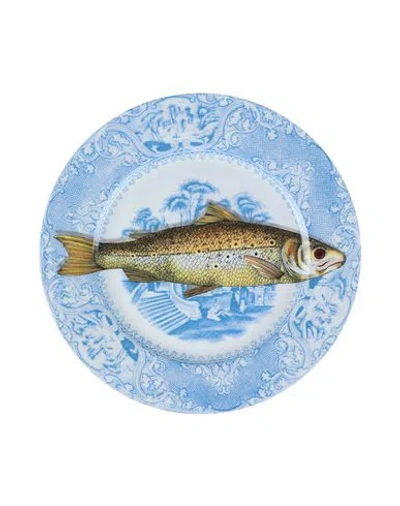 Fornasetti Piscibus N°4 Decorative Plate Azure Size - Porcelain In Blue