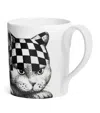 Fornasetti Porcelain High Fidelity Mug In White