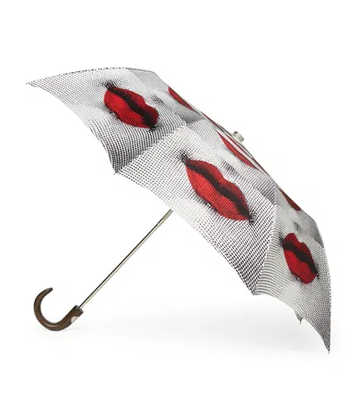 Fornasetti Printed Bocche Folding Umbrella