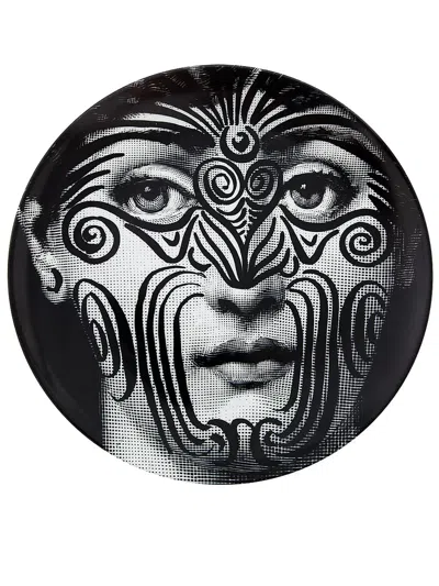 Fornasetti Printed Plate In Black