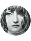 Fornasetti Profumi Face Print Plate In Black