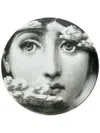 Fornasetti Profumi Face Print Plate In White