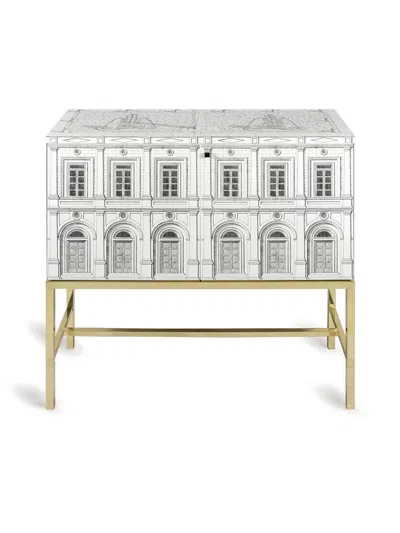 Fornasetti Raised Sideboard Architettura In White/black