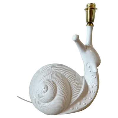 Pre-owned Fornasetti Rare Ceramic Snail Table Lamp In Transparent