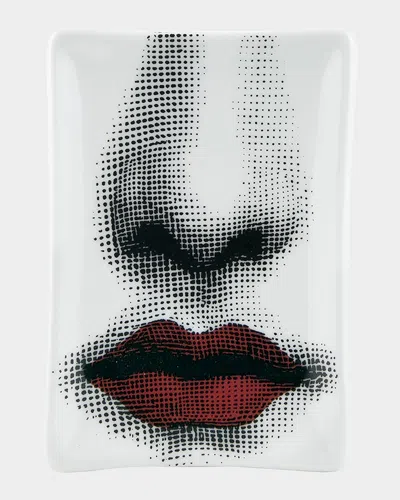Fornasetti Tema E Variazioni Bocca Porcelain Ashtray In Multi