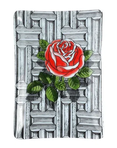 Fornasetti Rectangular Ashtray Musciarabia Catch-all Tray Or Ash Tray White Size - Porcelain