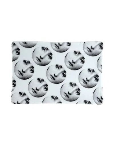 Fornasetti Rectangular Ashtray Tema E Variazioni N.197 Black/white Catch-all Tray Or Ash Tray White