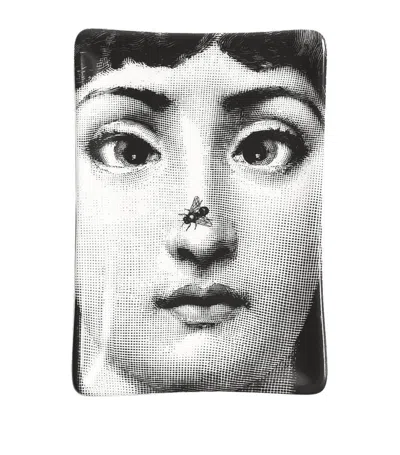 Fornasetti Rectangular Tema E Variazioni Ashtray In Multi