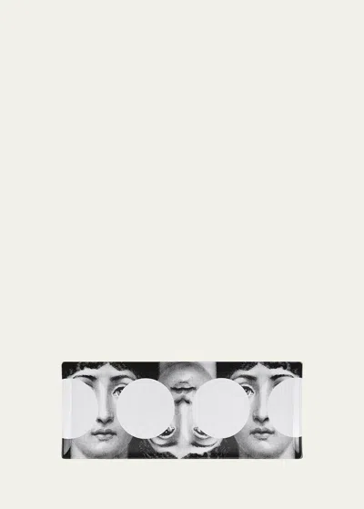 Fornasetti Rectangular Tray - Tema E Variazioni N.149 In Blackwhite