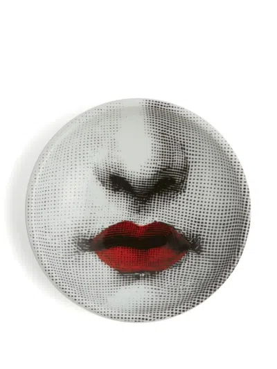 Fornasetti Tema E Variazioni N.397 Red Lips Ashtray (13cm) In White