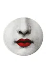 Fornasetti Tema E Variazioni N.397 Red Lips Plate In White