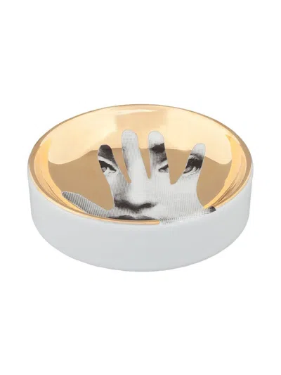 Fornasetti Round Ashtray Tema E Variazioni N.15 In White
