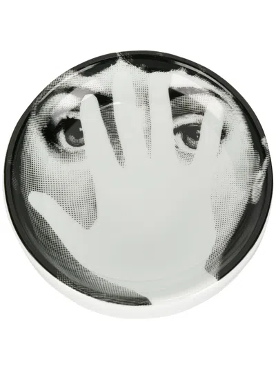 Fornasetti Round Ashtray Tema E Variazioni N.16 In White